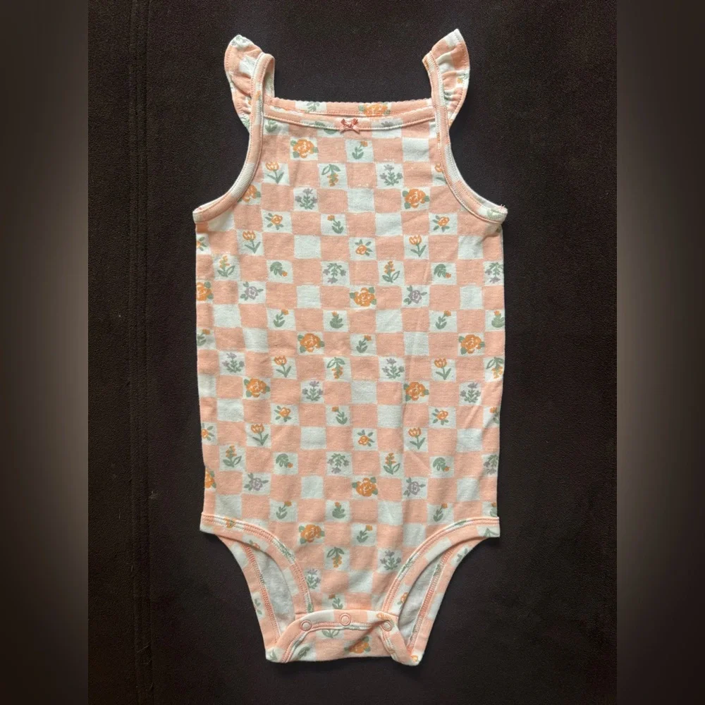 Carter's Peachy Ruffle Sleeveless Onesie 2 Pack